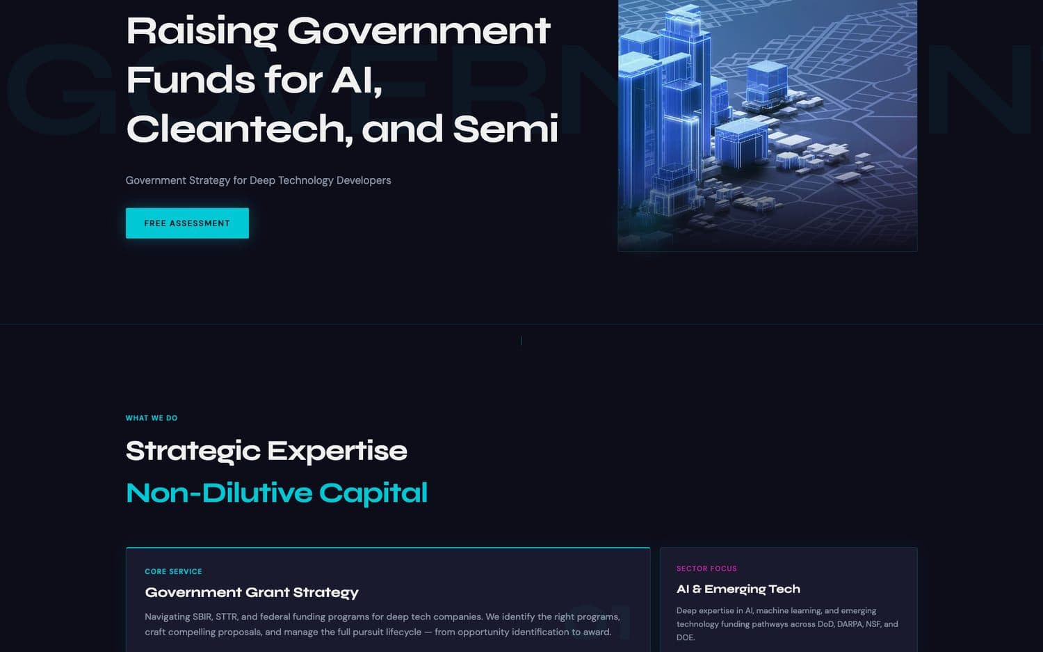 Aegis Creek — Hero · raising government funds