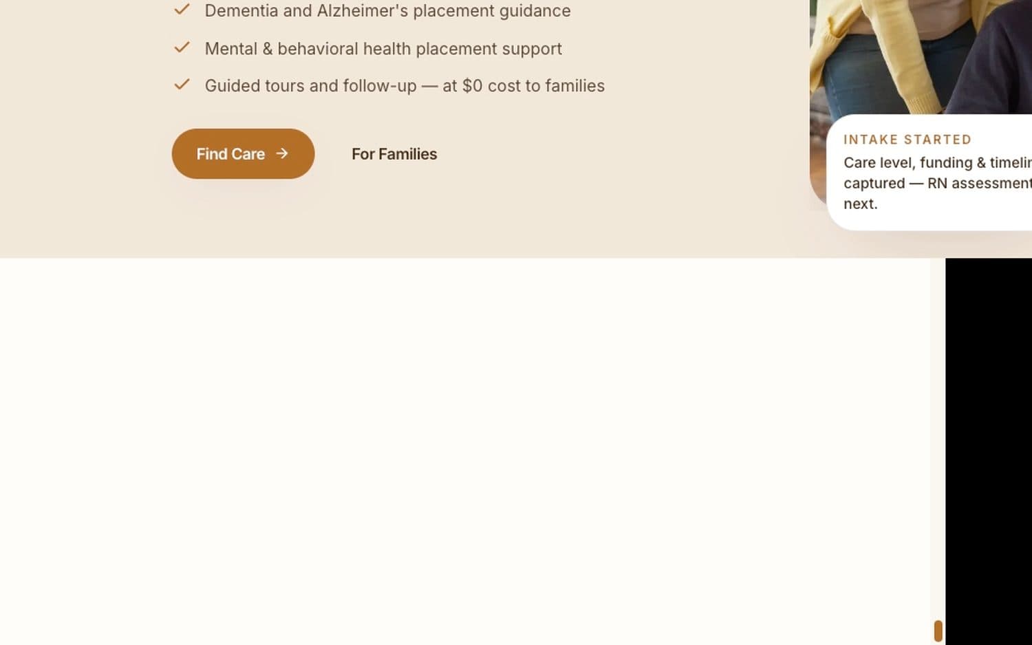 Nonni's Placement — Intake · clinical context capture